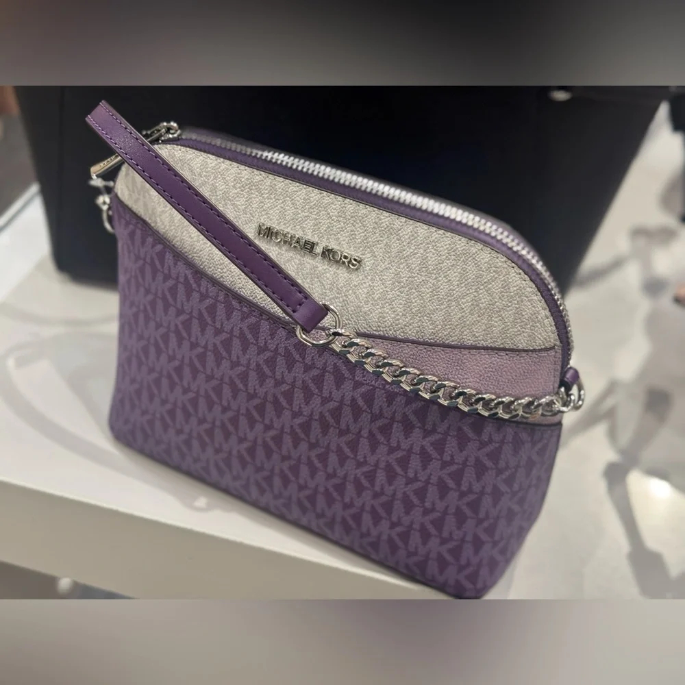 MICHAEL KORS Jet Set Travel Color-Block Signature Logo Crossbody bag - Picture 3 of 8